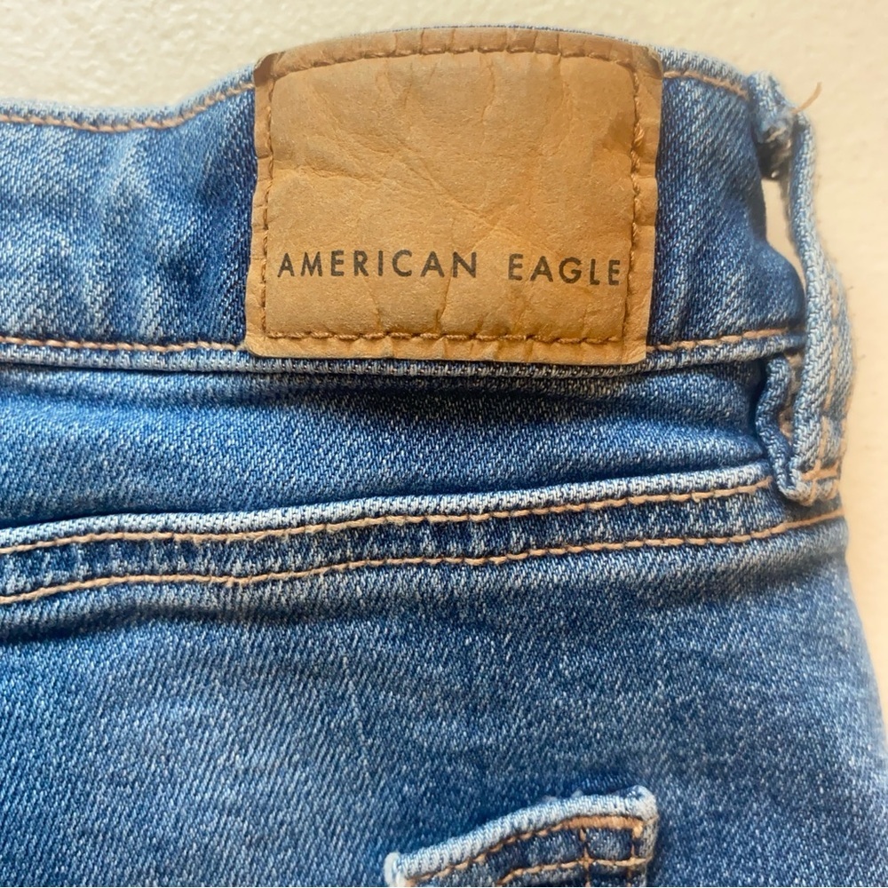 American Eagle‎ Outfitters Blue Distressed Jean Shorts